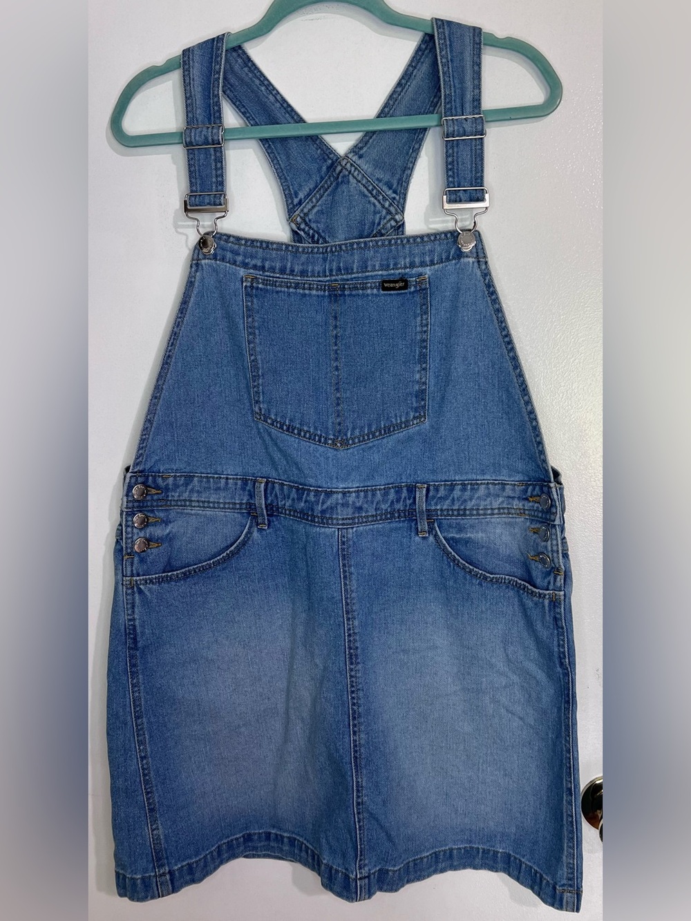 Wrangler Blue Denim Overall Skirt